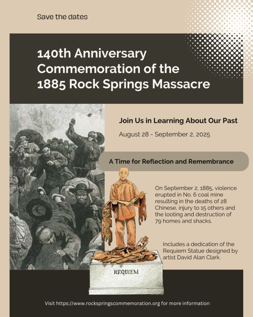140th Anniversary Commemoration of the 1885 Rock Springs Massacre flyer
