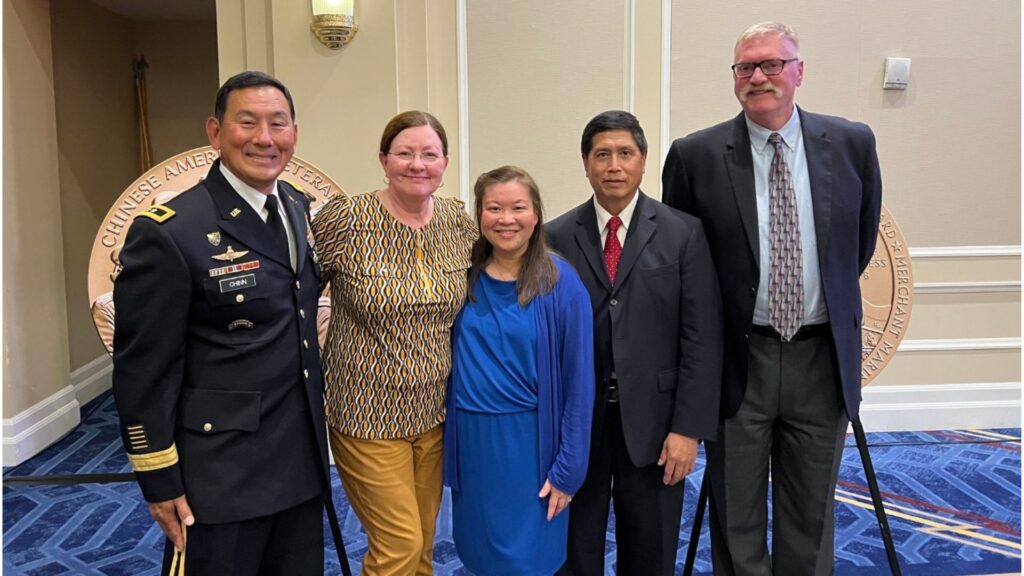 Major General K.K. Chinn with Ricky & Grace Leo and their friends Elizabeth and Terrence Russell