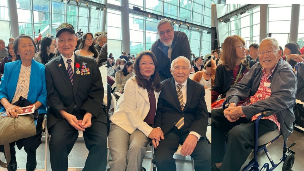 Living Chinese American WWII veteran with family