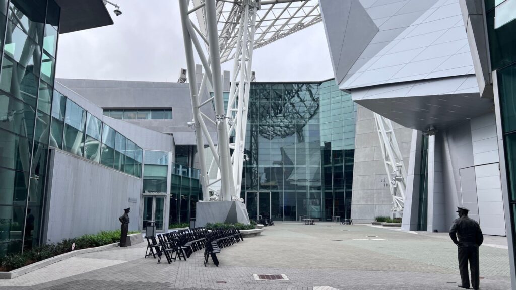 Courtyard at the National WWII Museum in New Orleans