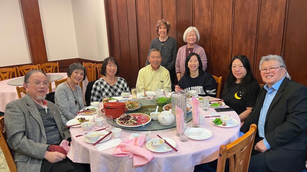 Asian studies in SoCal dinner/program table with attendees