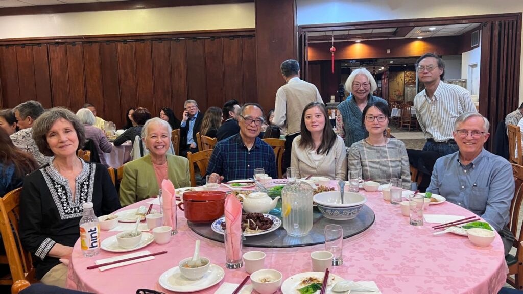 Asian studies in SoCal dinner/program table with attendees