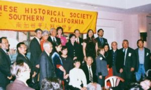 Group photo at the "Burn the mortgage" dinner