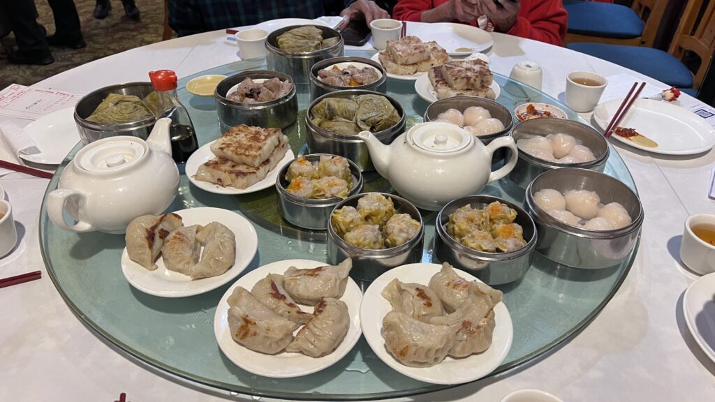 Dim sum dishes at Golden Dragon