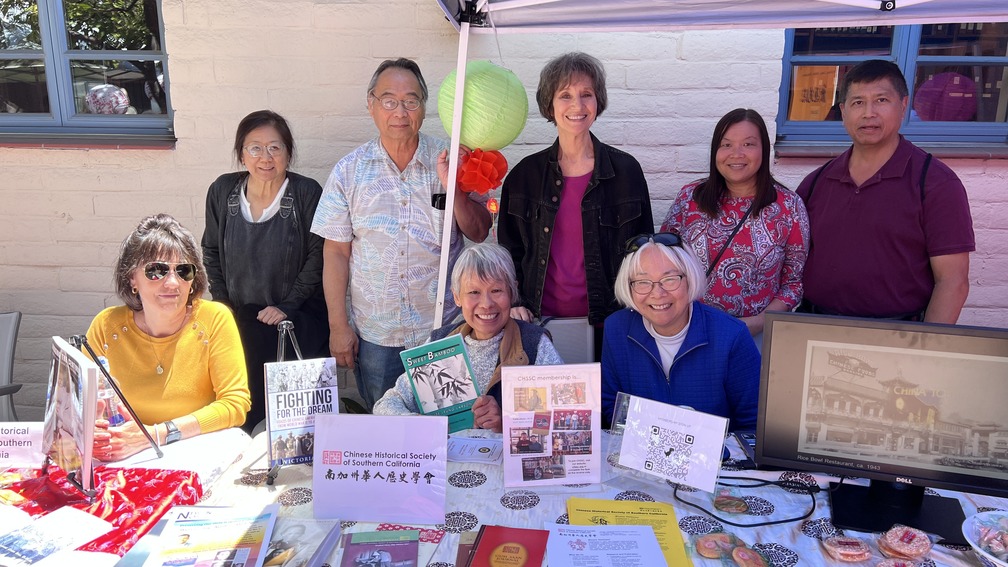 Santa Barbara County Genealogical Society May 2023 group photo with CHSSC Board and members